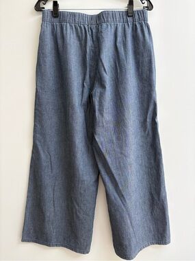 Eileen Fisher Relaxed Wide-Leg Pants in Chambray Blue